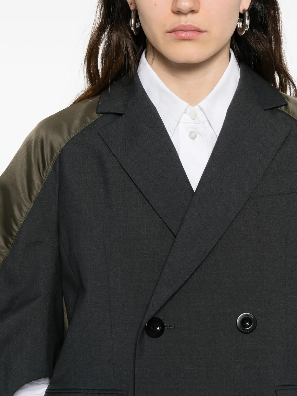 Sacai ダブルジャケット | グレー | FARFETCH JP