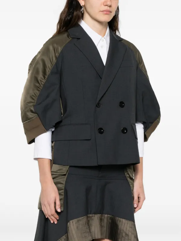 Sacai ダブルジャケット | グレー | FARFETCH JP