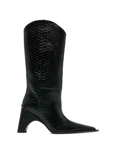 Coperni python-embossed cowboy boots