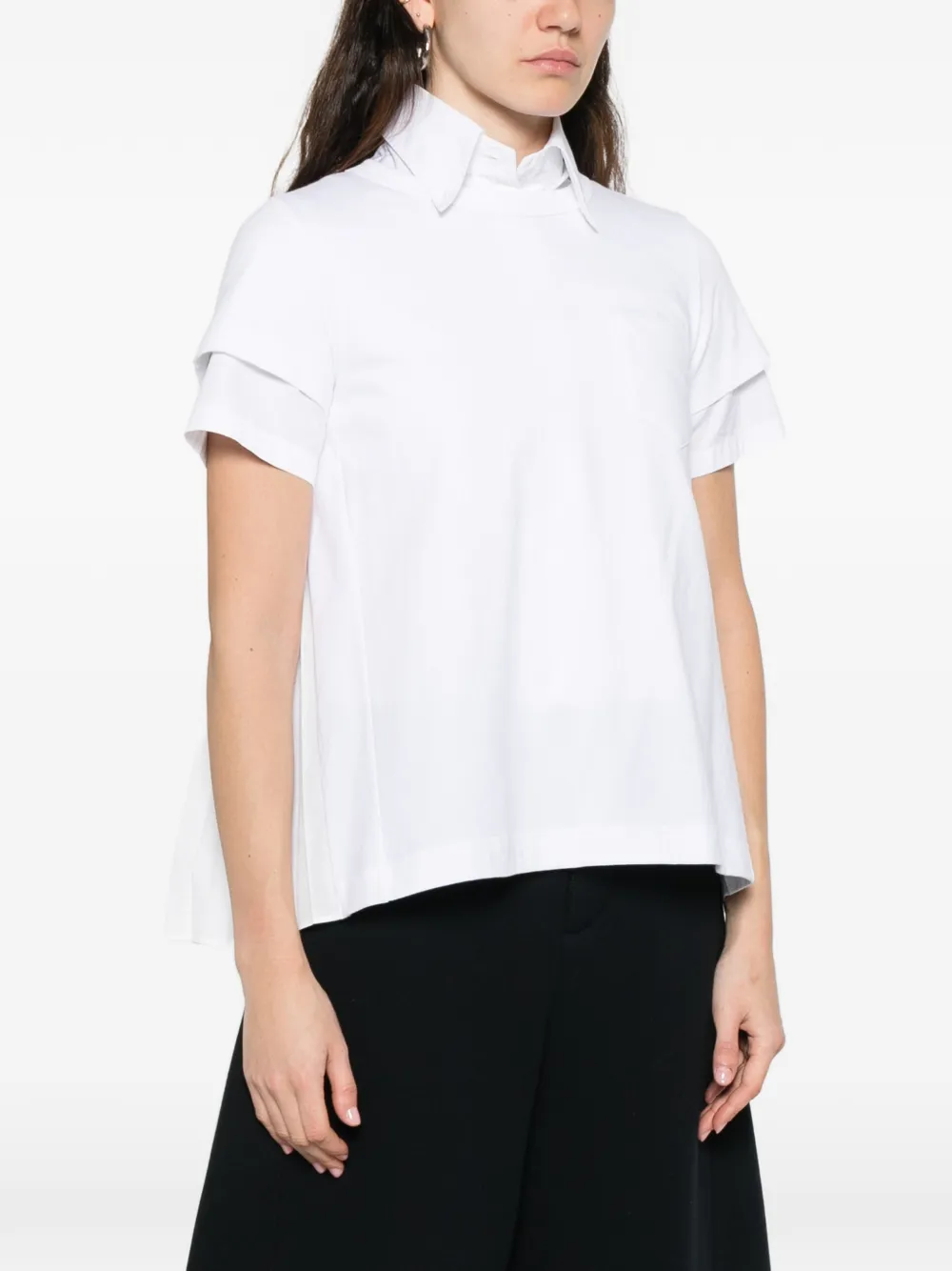 sacai T-shirt met korte mouwen Wit