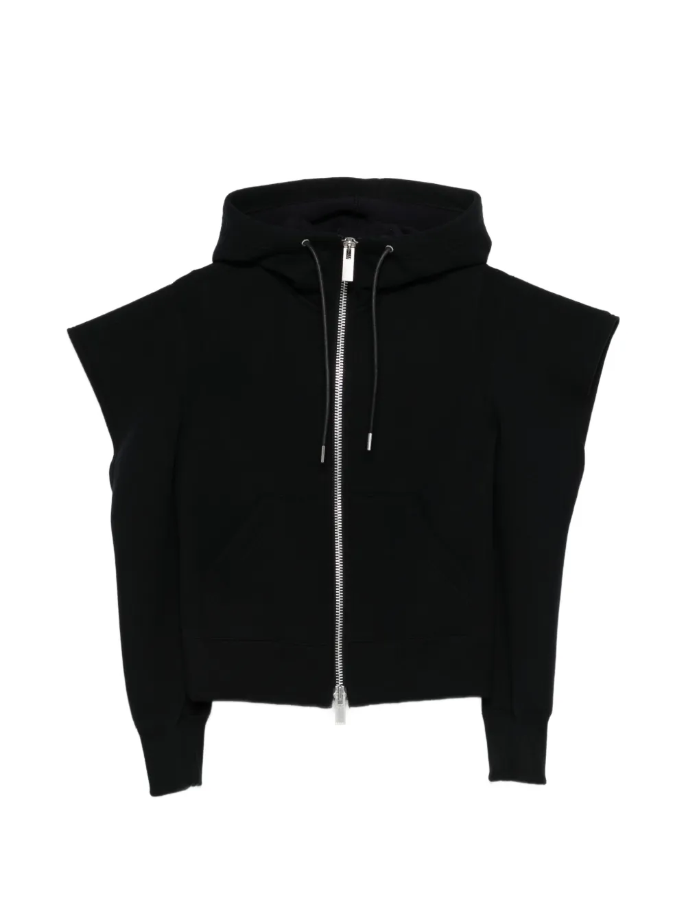 sacai hooded zip sweatshirt - Nero