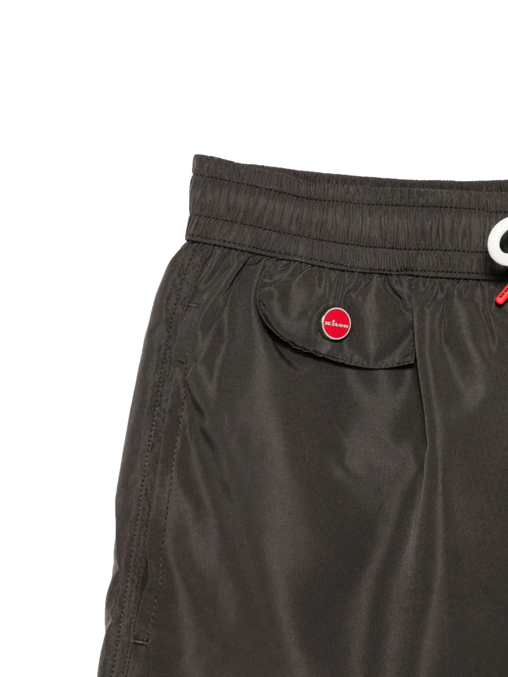  Kiton Drawstring Pocket Swim Shorts - Brown 