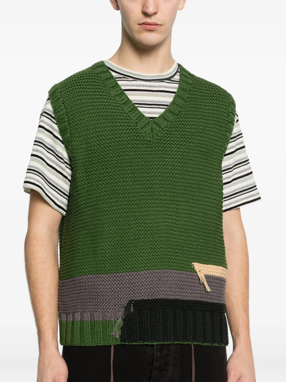 V-Neck Colour-Block Vest