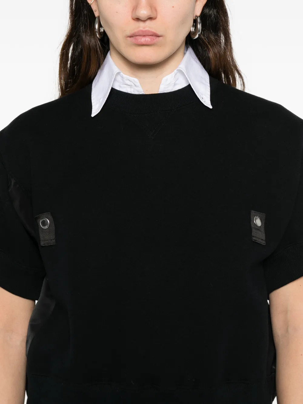 sacai Sweater met vlakken Zwart