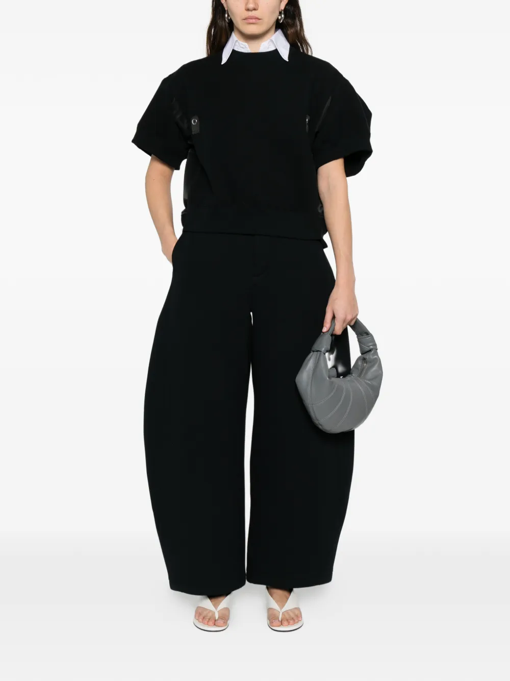  Sacai Panelled Sweatshirt - Black 