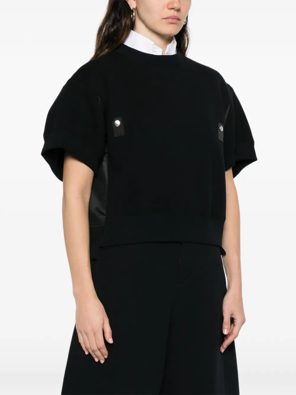  Sacai Panelled Sweatshirt - Black 