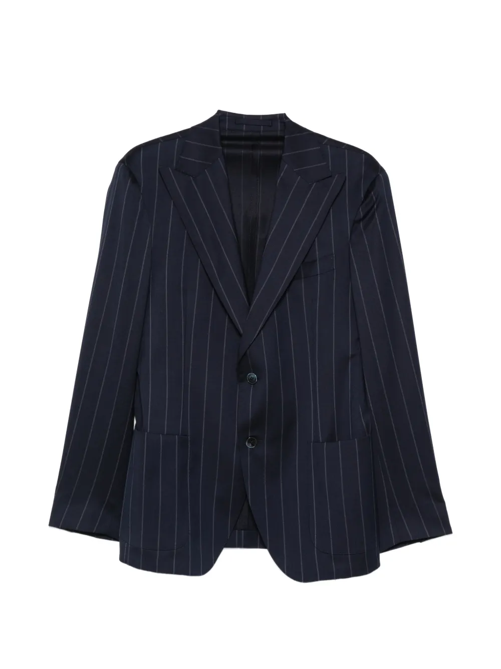 LUIGI BIANCHI MANTOVA Blazer gessato - Blu