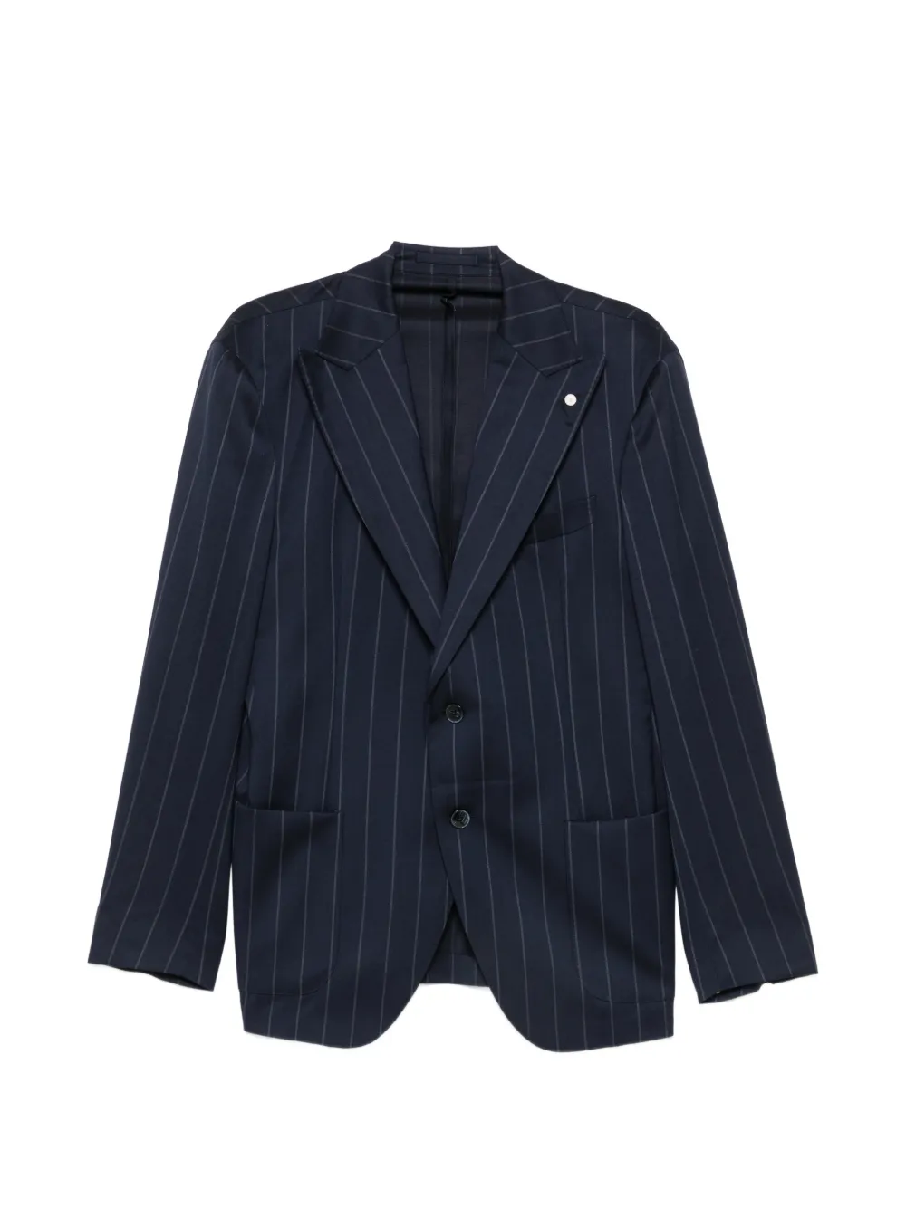 LUIGI BIANCHI MANTOVA Blazer gessato - Blu