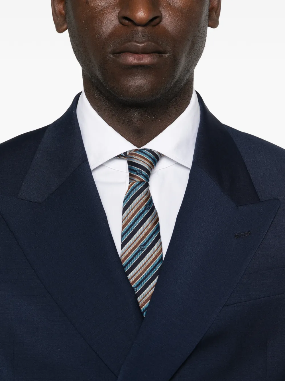 Manuel Ritz Pak met dubbele rij knopen Blauw