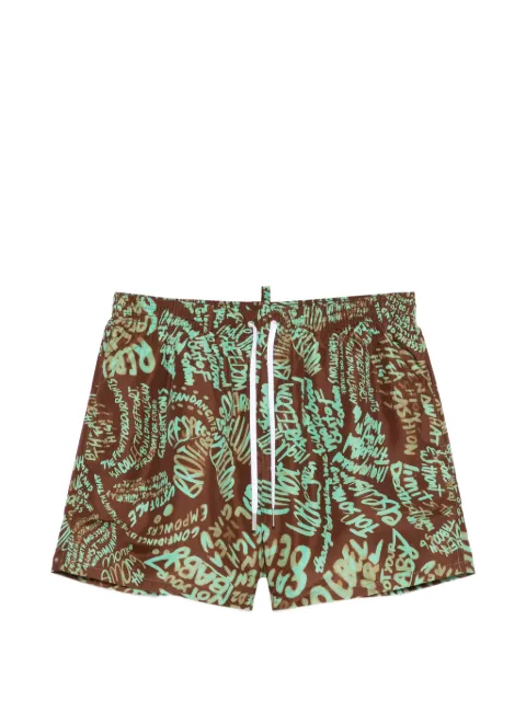 DSQUARED2 graffiti-print swim shorts