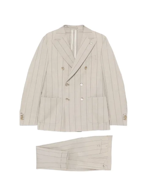 LUIGI BIANCHI MANTOVA pinstripe double-breasted suit