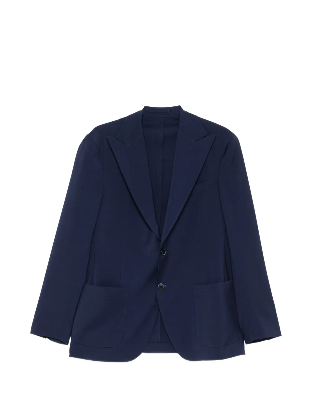 LUIGI BIANCHI MANTOVA Blazer monopetto con revers a lancia - Blu