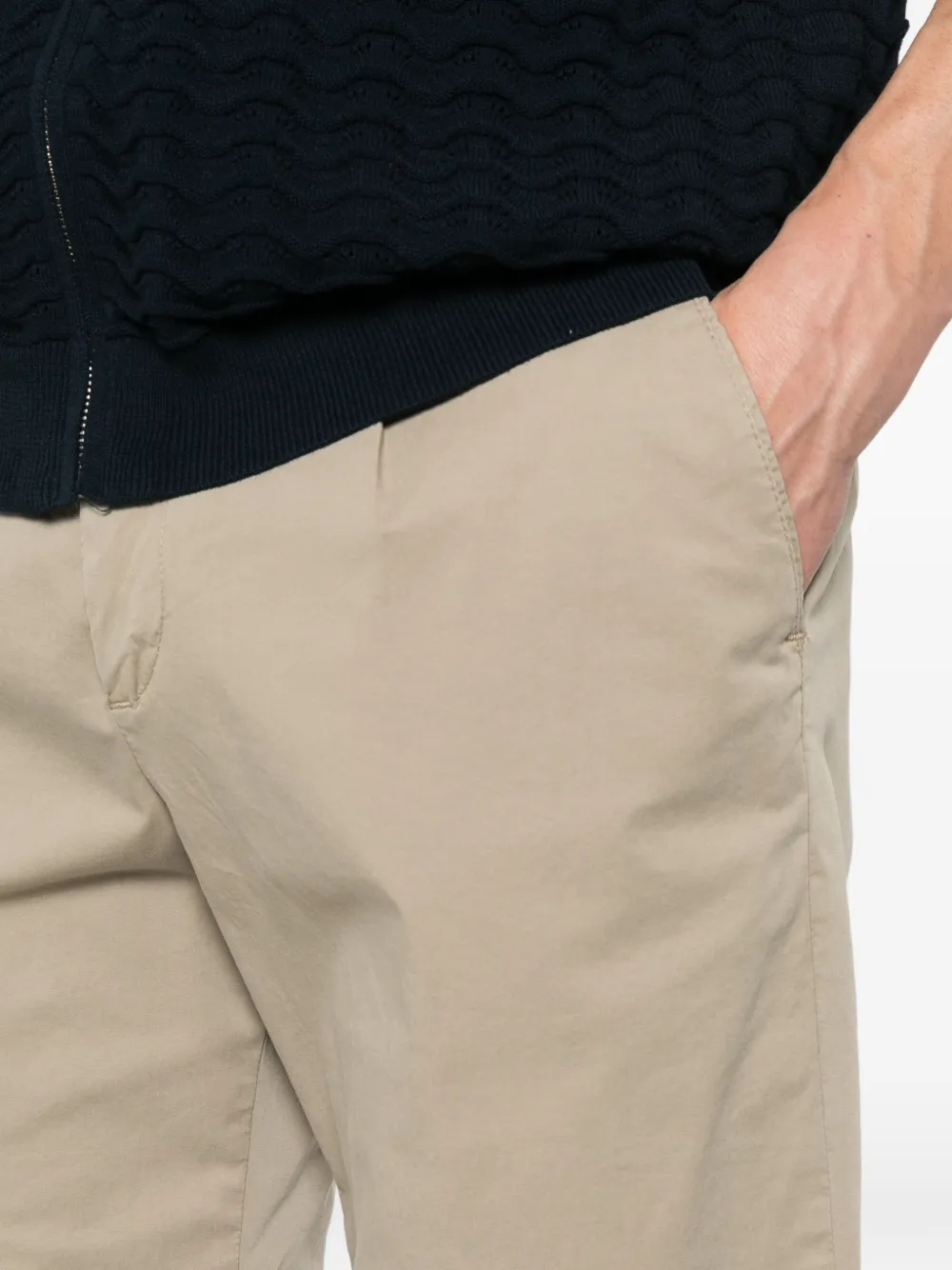 Briglia 1949 Geplooide shorts met omgeslagen pijpen Beige