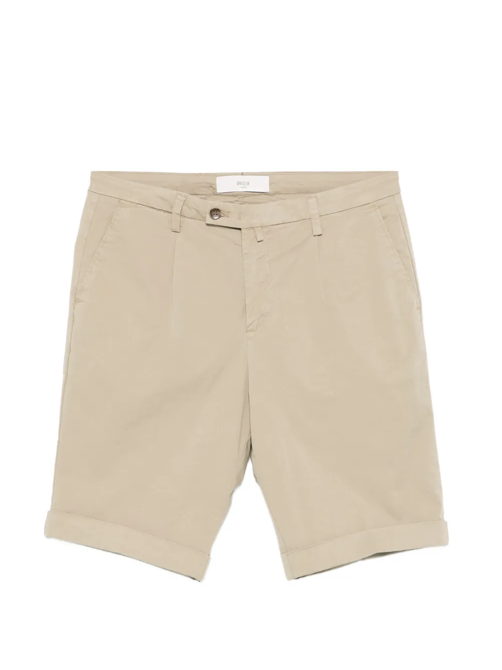 Briglia 1949 pleated turn-up shorts - Toni neutri