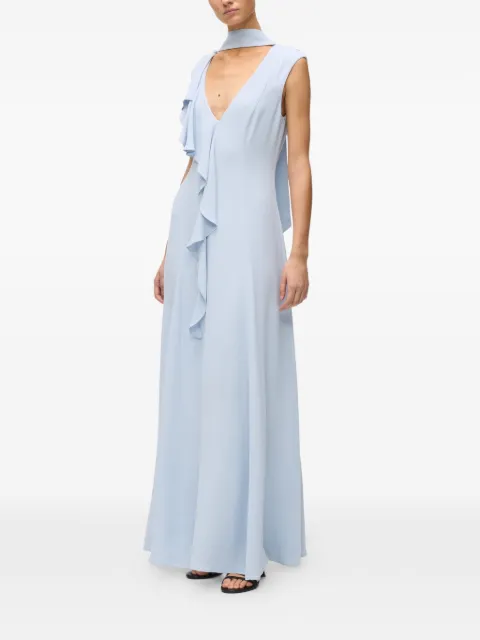 Karl Lagerfeld ruffled V-neck maxi dress