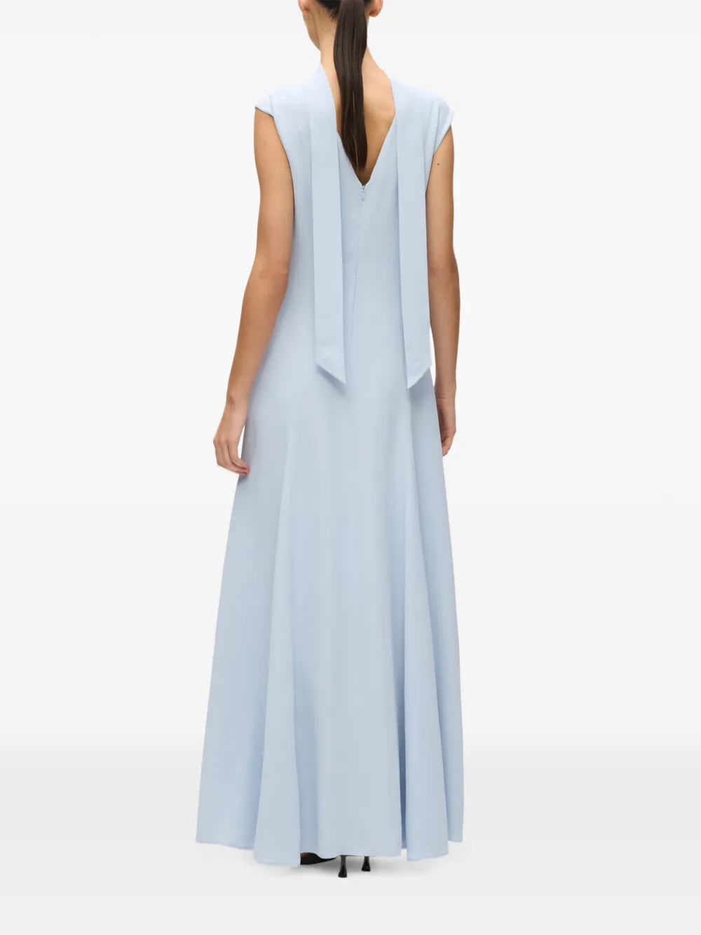 Karl Lagerfeld Maxi-jurk met ruches Blauw