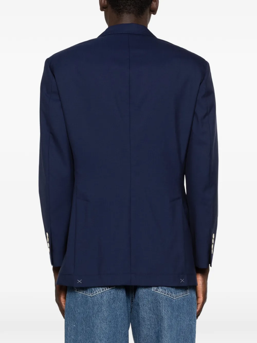Brunello Cucinelli Jack met dubbele rij knopen Blauw