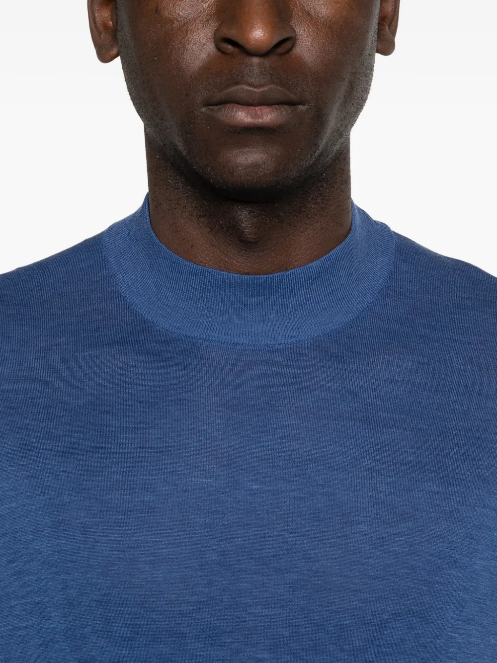 Brunello Cucinelli Trui met ronde hals en korte mouwen Blauw