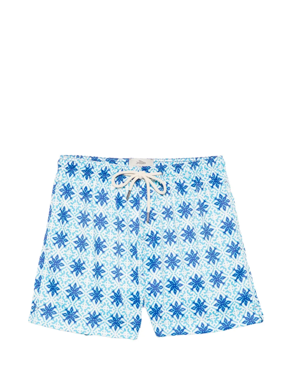 PENINSULA SWIMWEAR geometric-print drawstring swim shorts - Blu