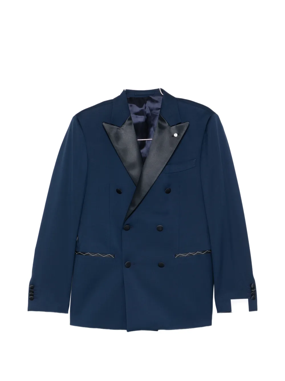 LUIGI BIANCHI MANTOVA double-breasted peak-lapel suit - Blu