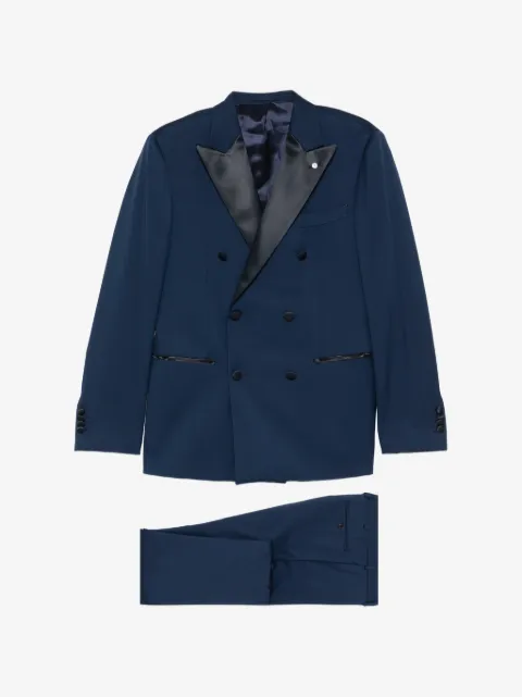 LUIGI BIANCHI MANTOVA double-breasted peak-lapel suit