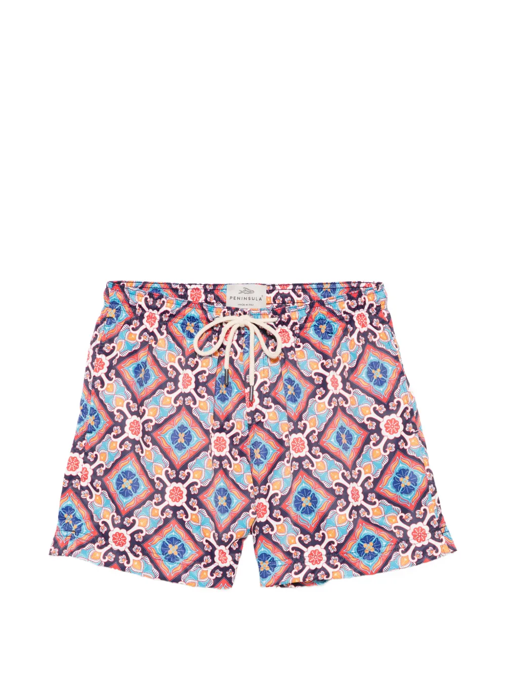 PENINSULA SWIMWEAR Positano geometric-print swim shorts - Nero