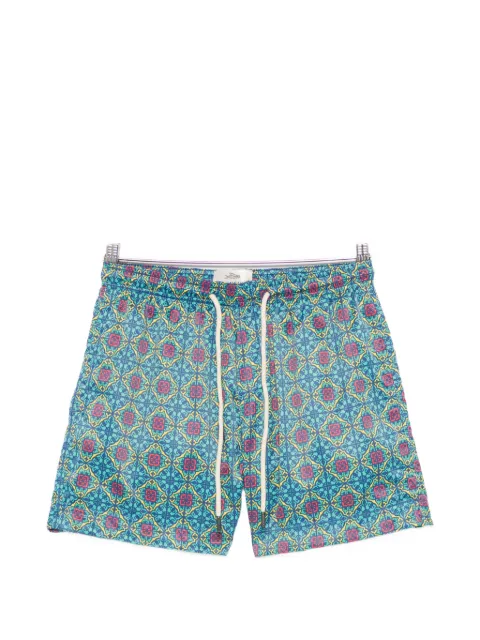 PENINSULA SWIMWEAR Panarea geometric-print drawstring swim shorts