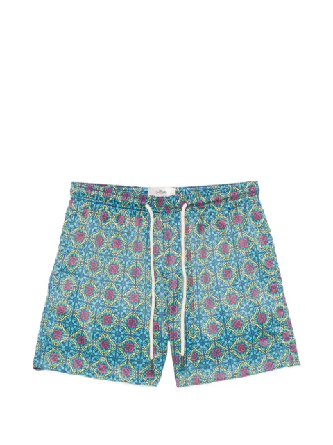 PENINSULA SWIMWEAR Panarea geometric-print drawstring swim shorts