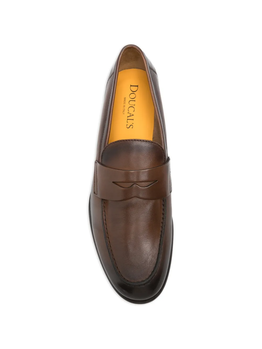 Doucal's polished leather loafers Bruin