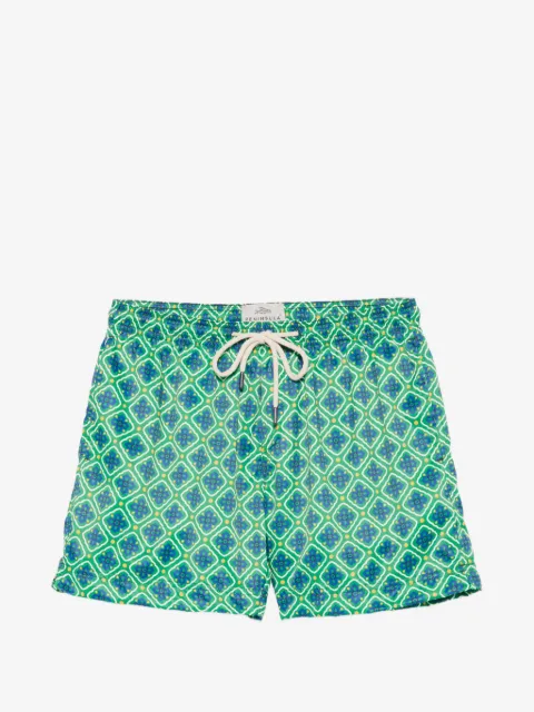 PENINSULA SWIMWEAR Pantelleria geometric-print swim shorts