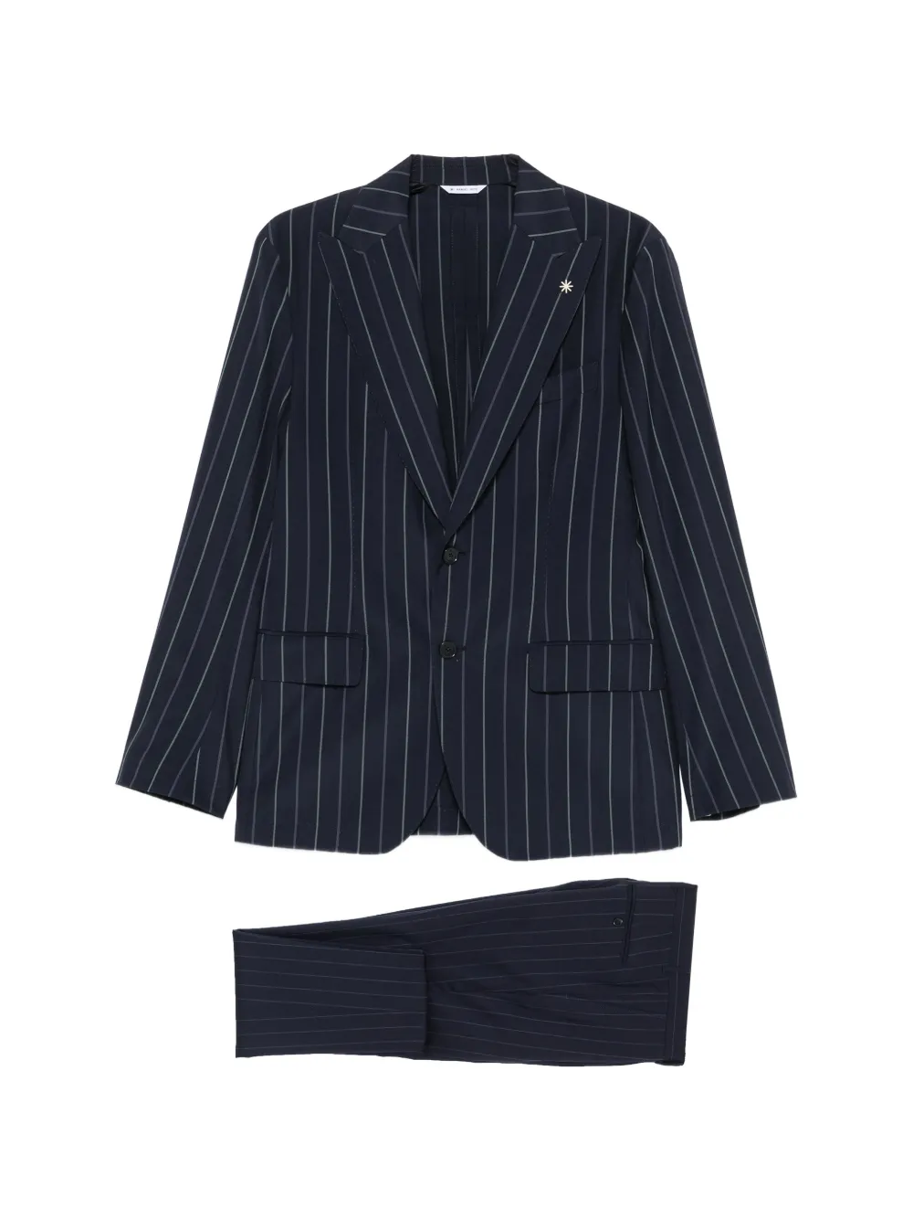 Manuel Ritz pinstripe-pattern single-breasted suit - Blu