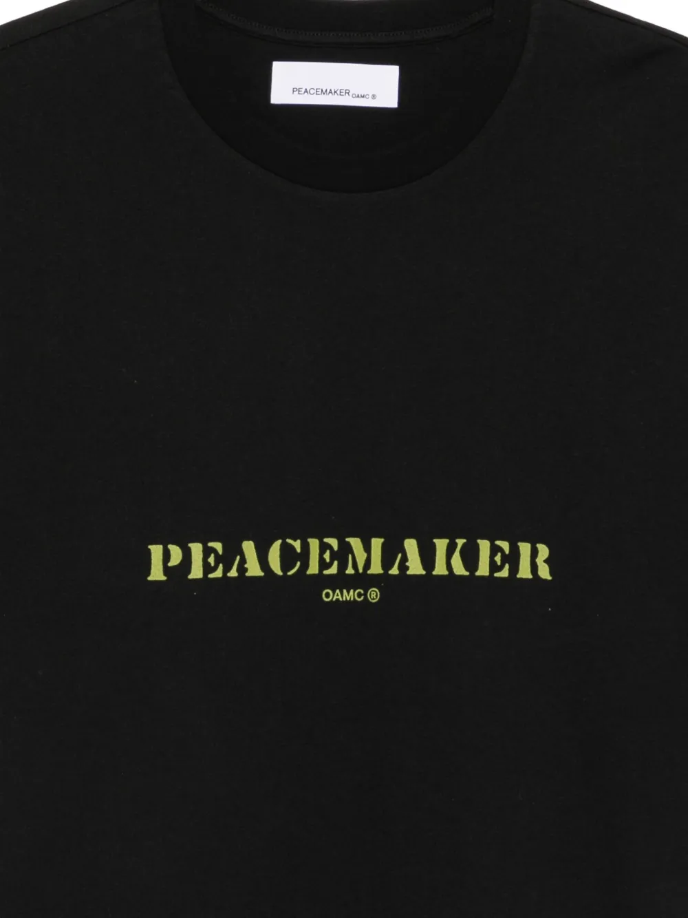 Peacemaker Oamc T-shirt met logoprint Zwart