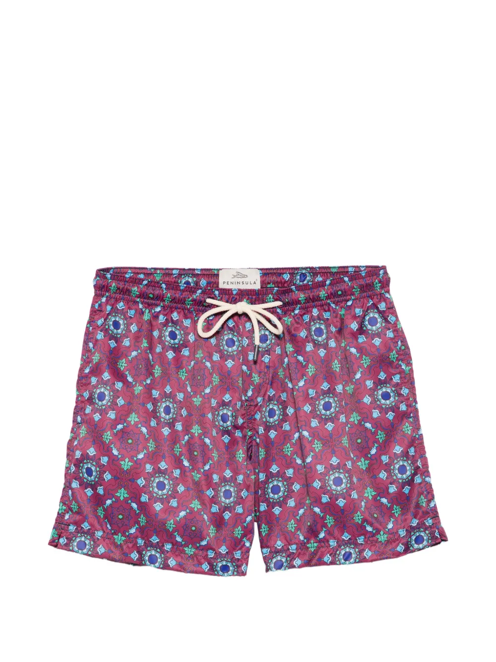 PENINSULA SWIMWEAR Rapallo patterned drawstring swim shorts - Viola