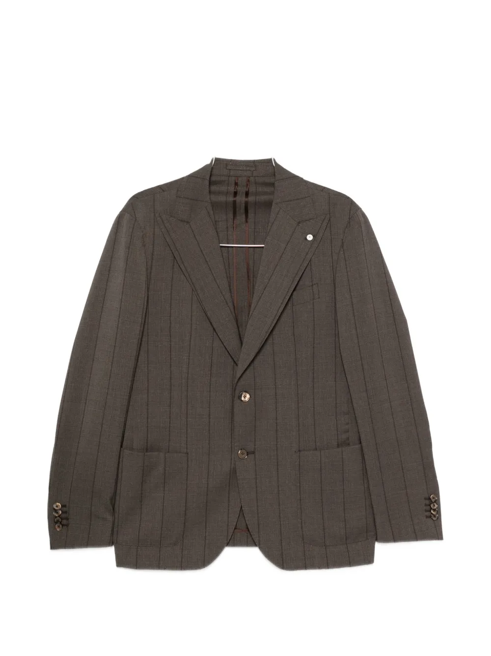 LUIGI BIANCHI MANTOVA pinstripe-pattern suit - Marrone