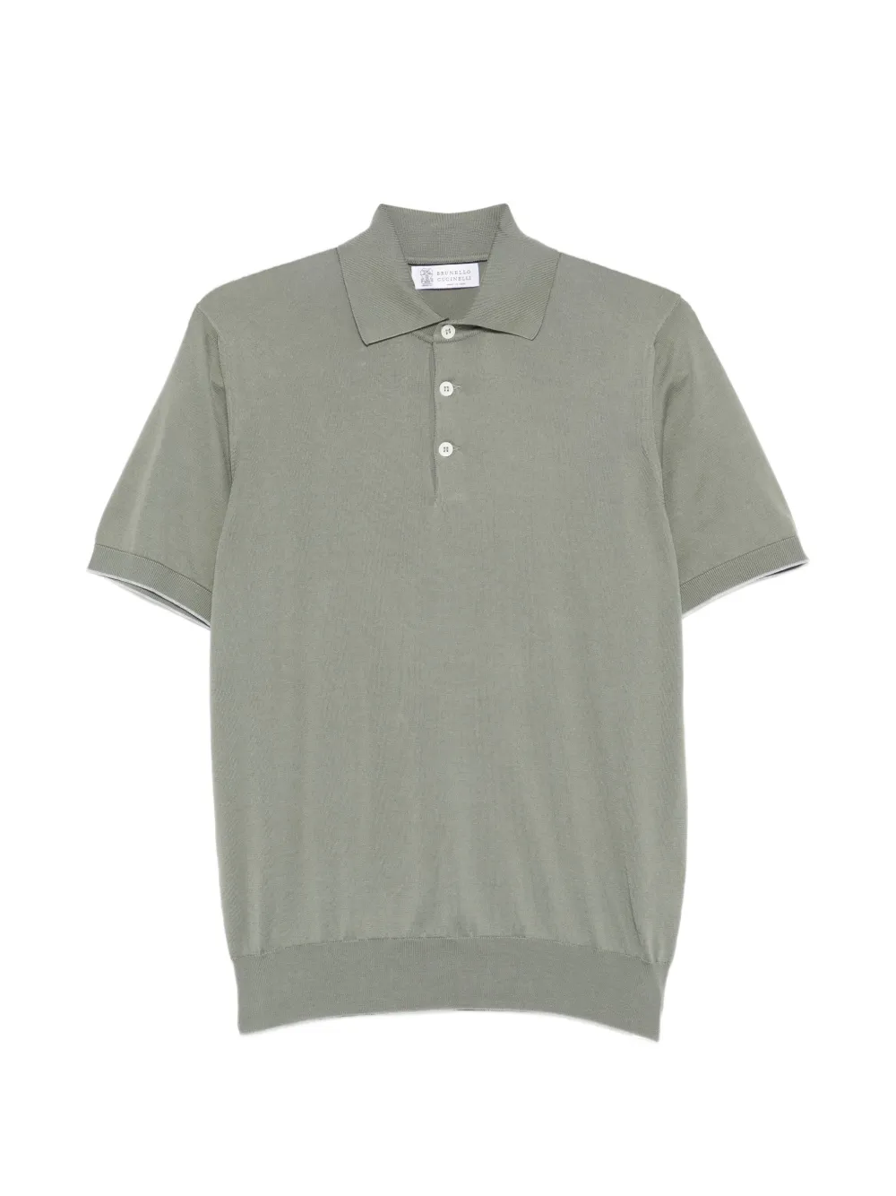 Brunello Cucinelli short-sleeved buttoned polo shirt - Grün
