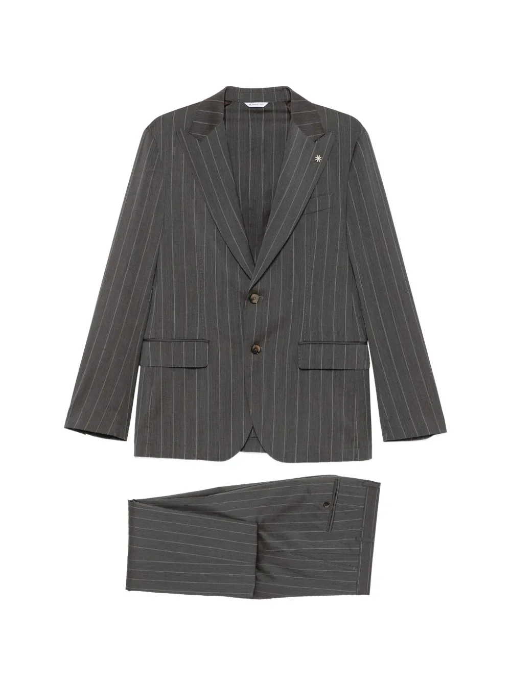 Manuel Ritz pinstripe-pattern single-breasted suit - Grigio