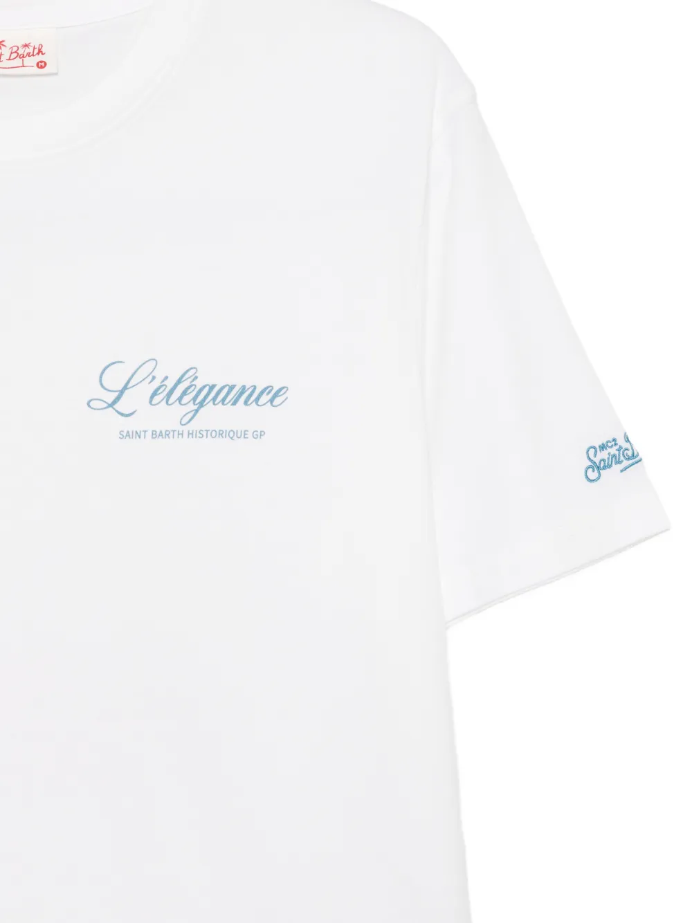 MC2 Saint Barth Portland T-shirt met ronde hals en logoprint Wit