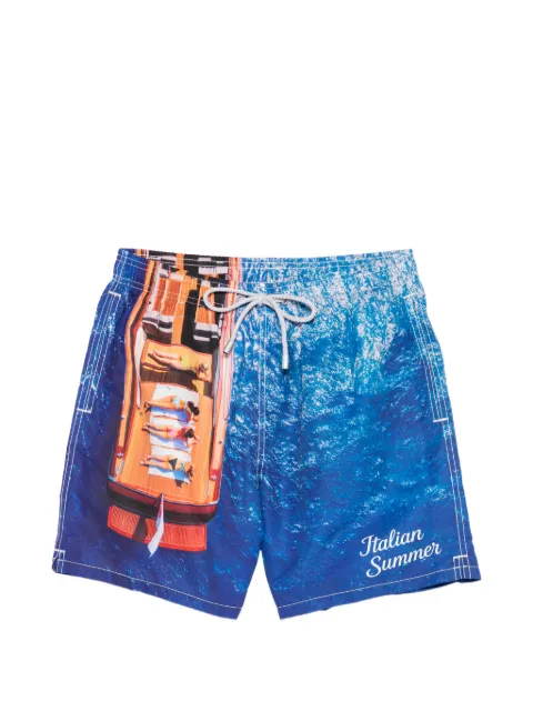 MC2 Saint Barth Gustavia boat-print drawstring-waist swim shorts