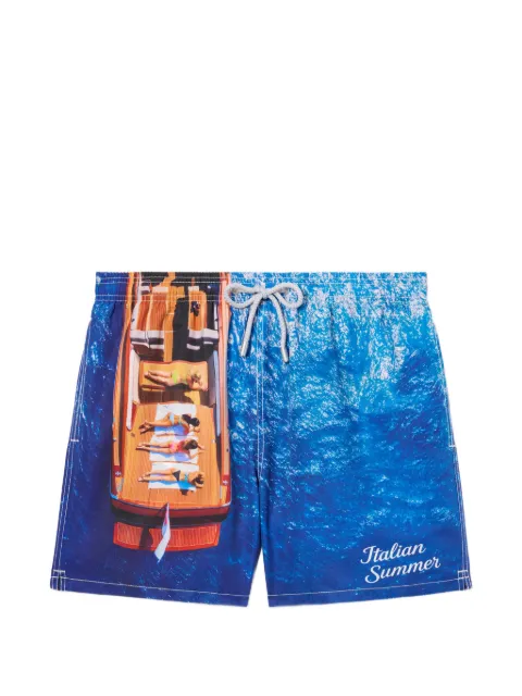 MC2 Saint Barth Gustavia boat-print drawstring-waist swim shorts