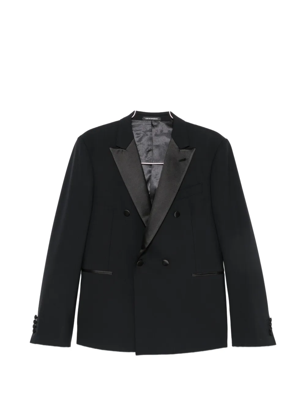 Emporio Armani double-breasted peaked-lapel suit - Blu