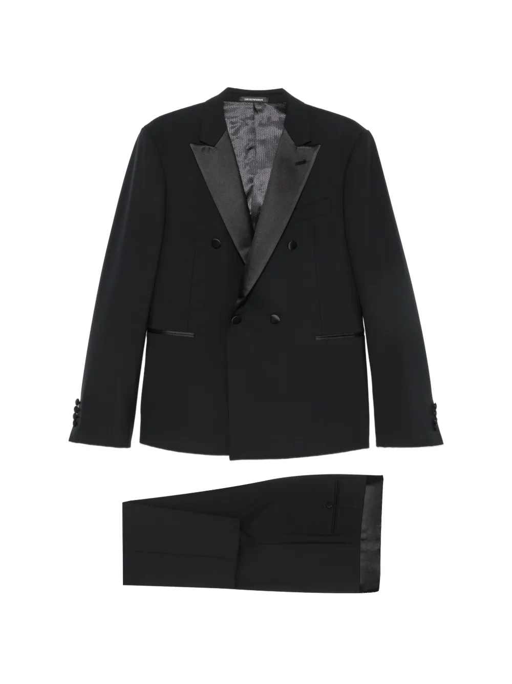 Emporio Armani double-breasted peaked-lapel suit - Blu