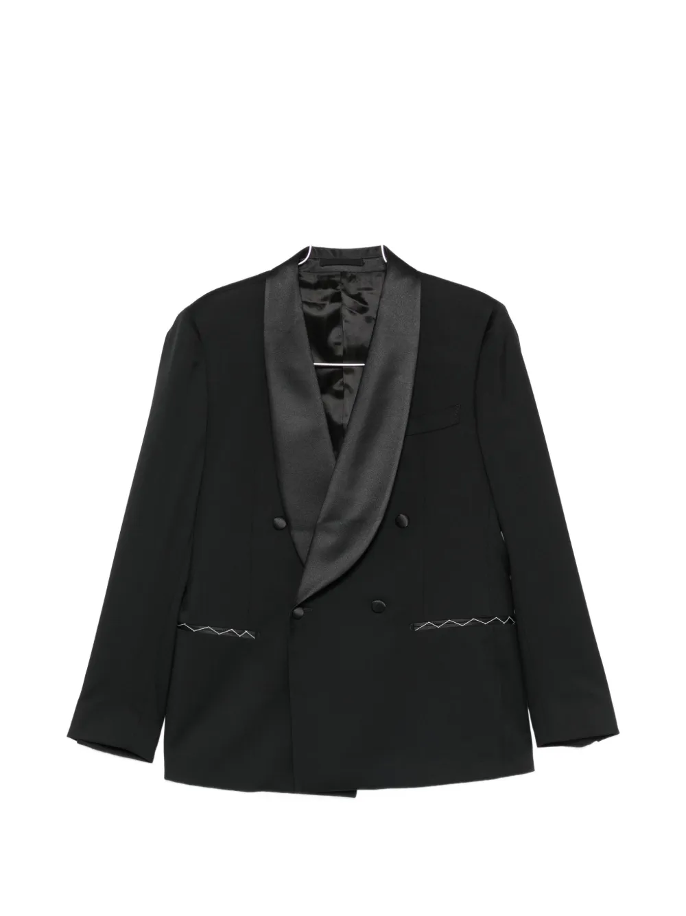 LUIGI BIANCHI MANTOVA shawl-lapel double-breasted suit - Nero