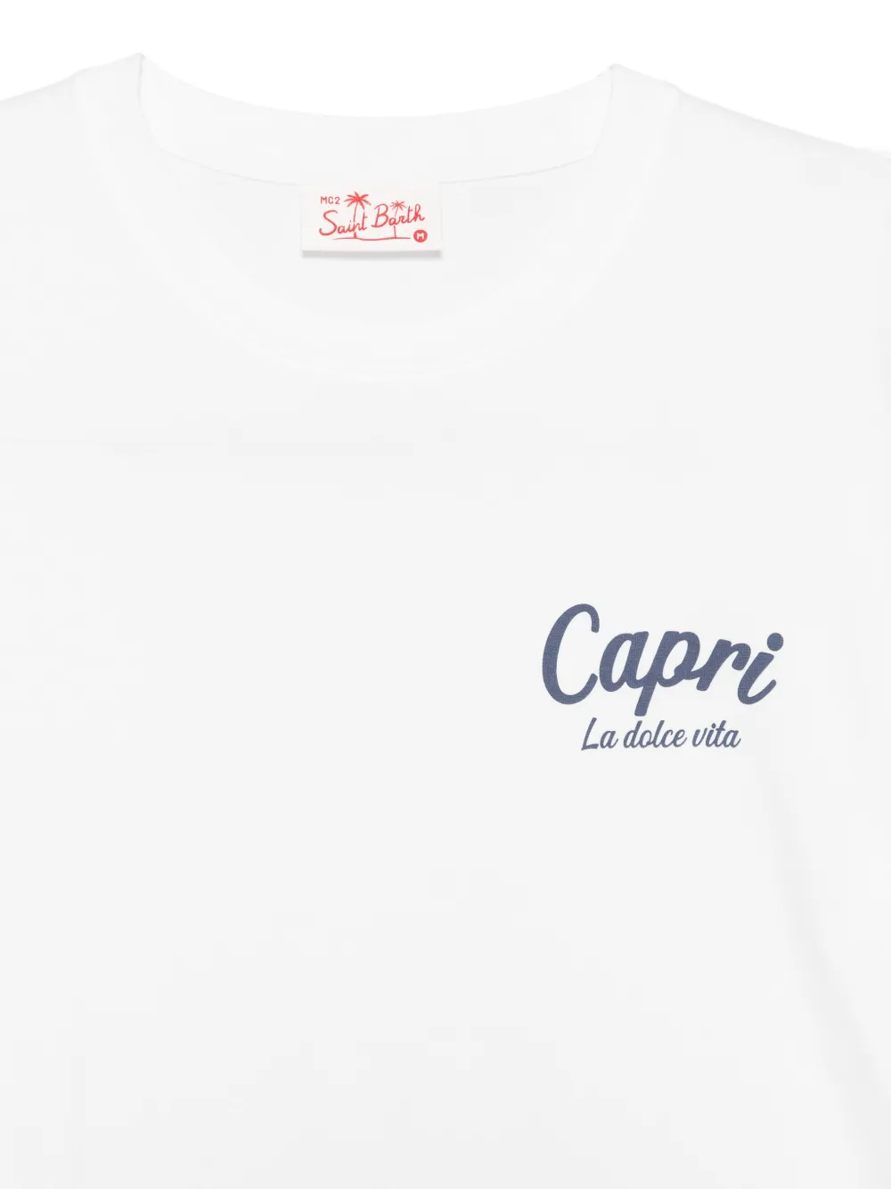 MC2 Saint Barth Portland Capri T-shirt met print Wit