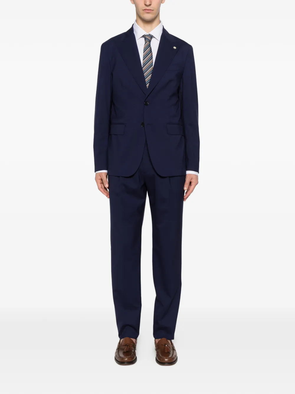  Manuel Ritz Traje Con Botones - Azul 