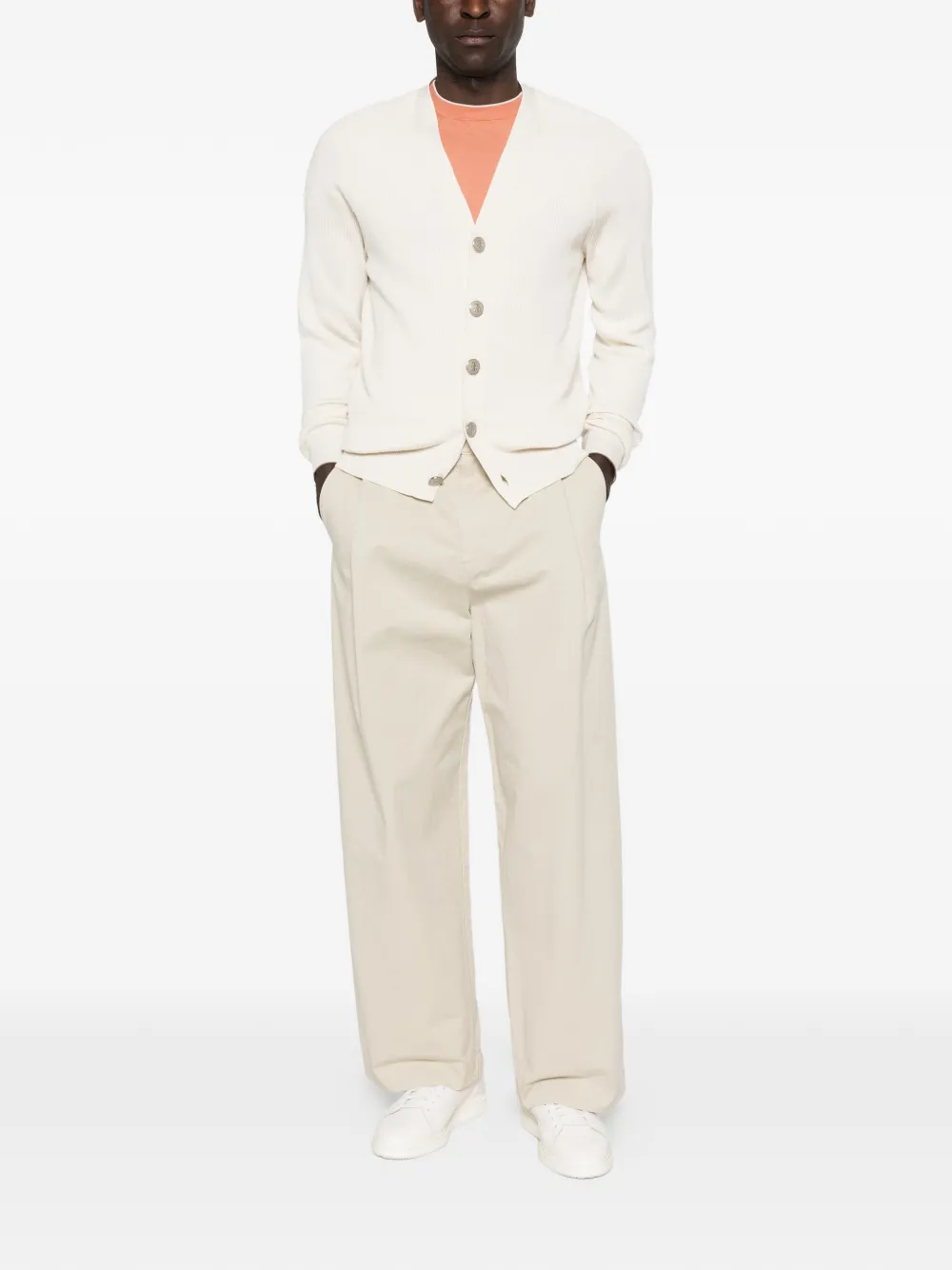 Brunello Cucinelli button ribbed cardigan | Cardigans | Image 2