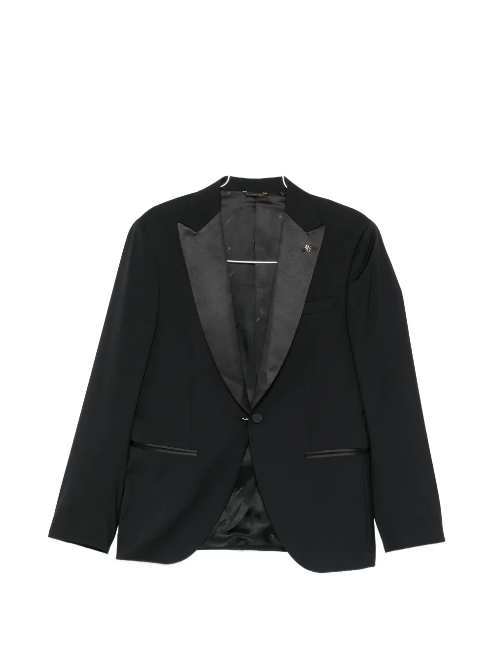 Manuel Ritz satin-lapel single-breasted suit (set of three) - Nero