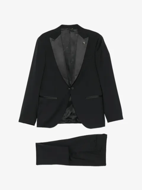 Manuel Ritz satin-lapel single-breasted suit (set of three)