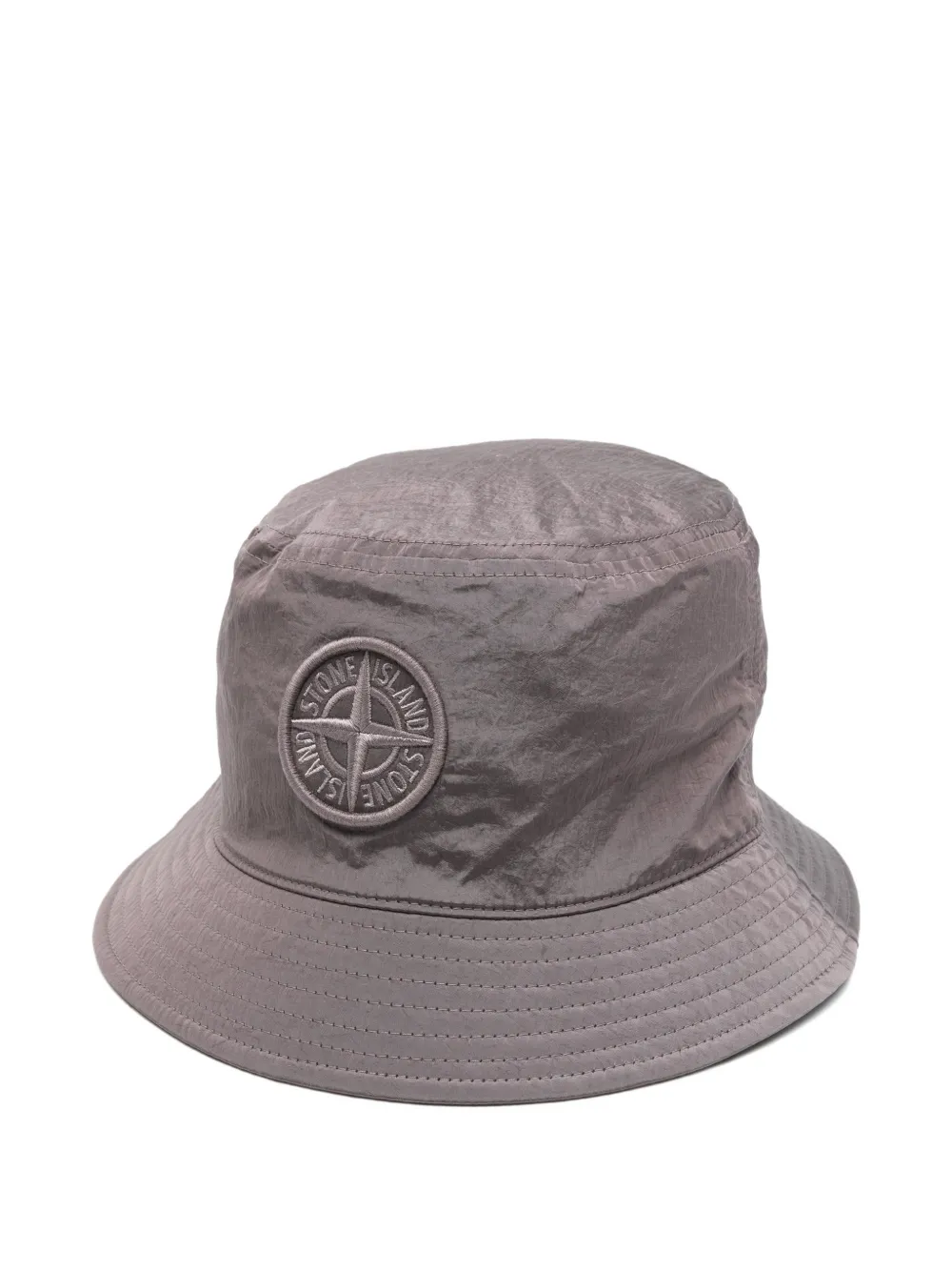 Stone Island logo-patch bucket hat - Viola