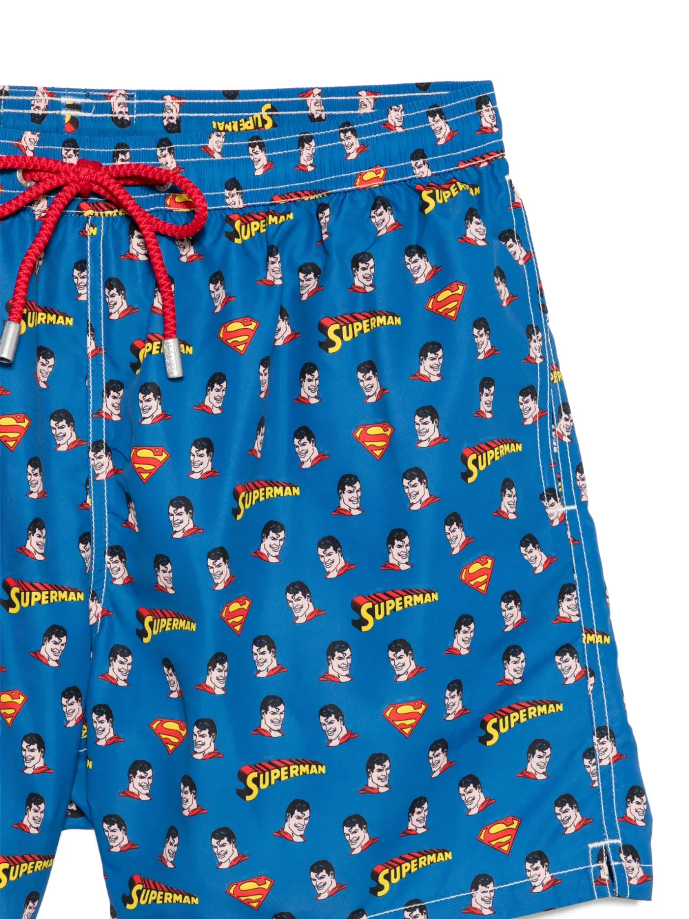 MC2 Saint Barth Zwembroek met Superman-print en trekkoord Blauw