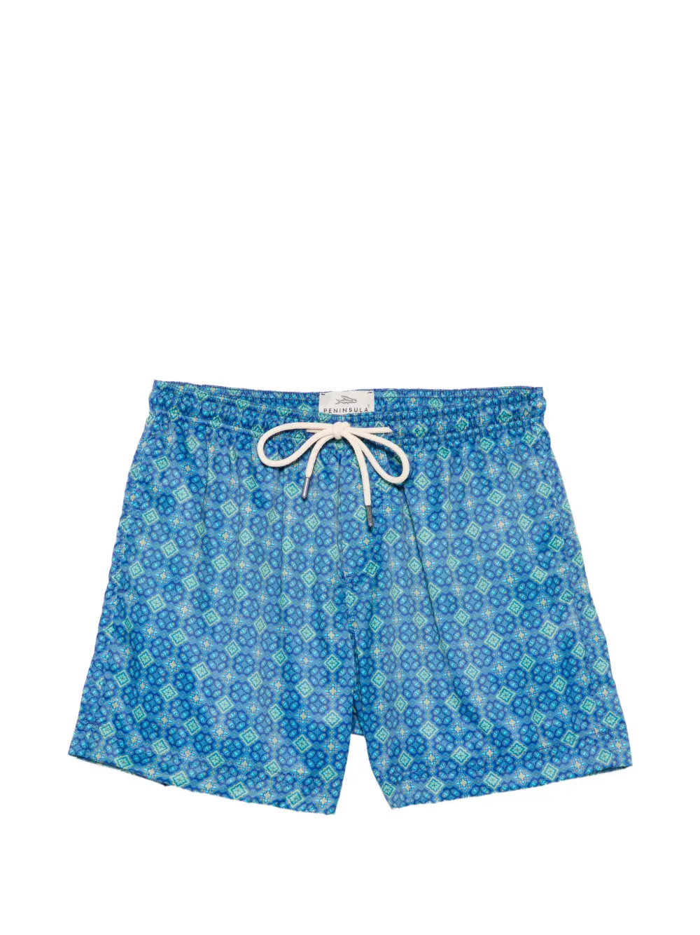 PENINSULA SWIMWEAR geometric-print drawstring swim shorts - Blu